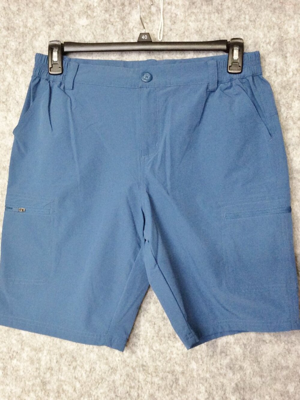Willit Women's Hiking Cargo Everyday Shorts Lightweight Stretch Steel Blue Large